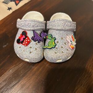 Toddler Glitter Crocs with Fun Charms